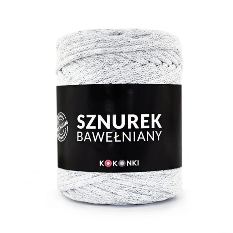 PREMIUM sznurek bawełniany by KOKONKI 5mm / rolka 100m / brzózka