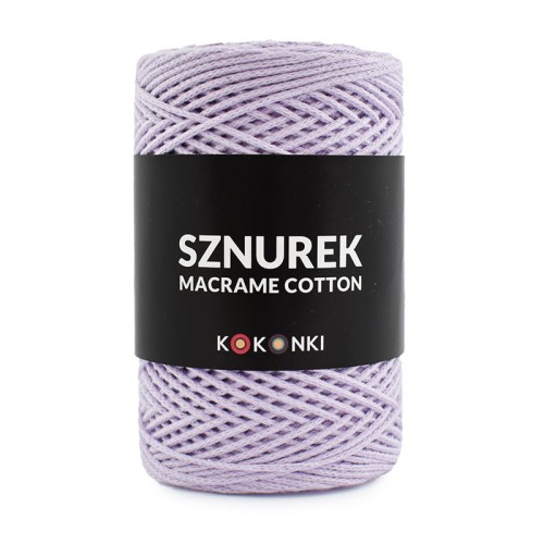 Sznurek Macrame Cotton by KOKONKI 2mm / rolka 200m / lawenda