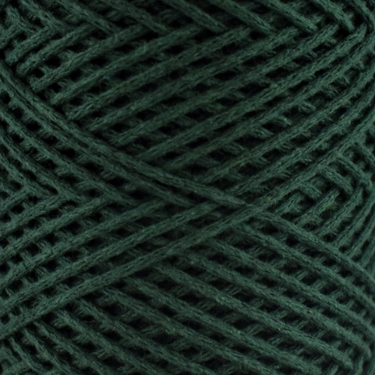 Sznurek Macrame Cotton by KOKONKI 2mm / rolka 200m / butelkowa zieleń