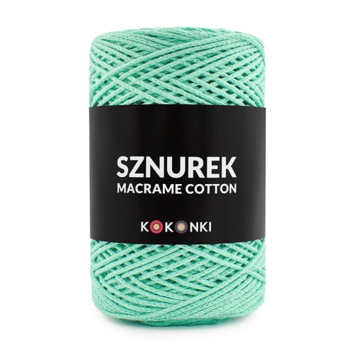 Sznurek Macrame Cotton by KOKONKI 2mm / rolka 200m / mięta