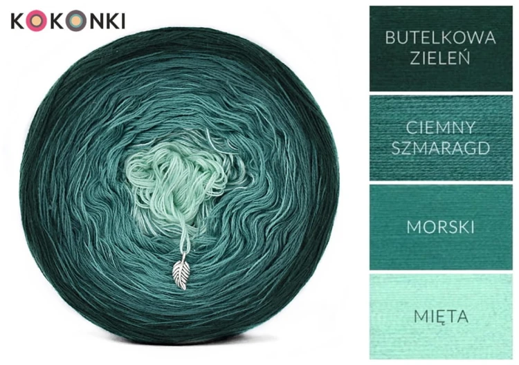 KOKONEK Classic A123 Butelkowa zieleń/ciemny szmaragd/morski/mięta