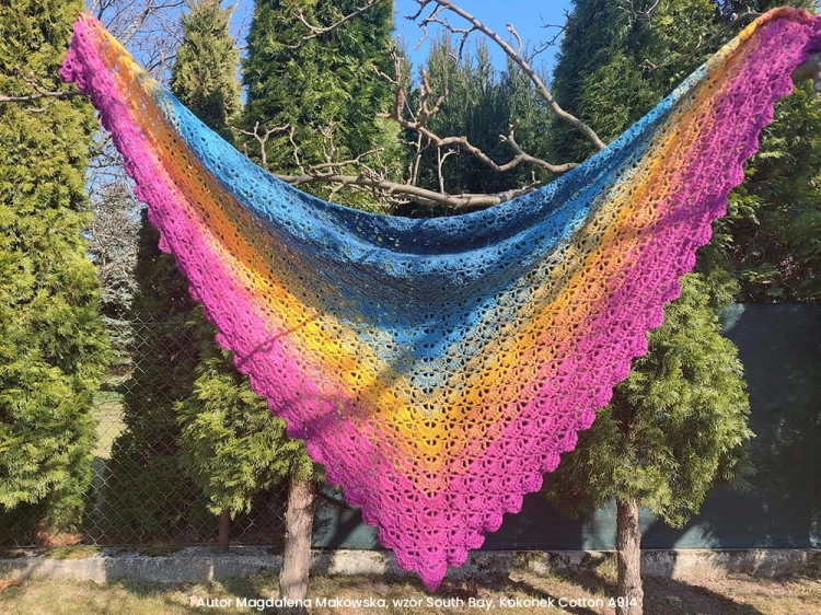 Autor Magdalena Makowska, wzór South Bay, Kokonek Cotton A914