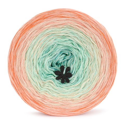 KOKONEK Crazy Classic C127 - Mango/brzoskwinia/łososiowy/jasny pistacja/mięta/patyna / 4 nitki / 1200 m / 320 g - GOTOWY