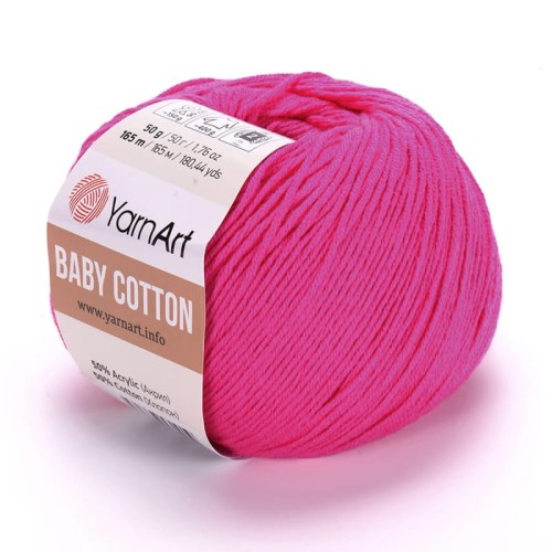 Włóczka YarnArt Baby Cotton 422 / intensywny róż