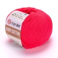Włóczka YarnArt Baby Cotton 423 / malinowa czerwień