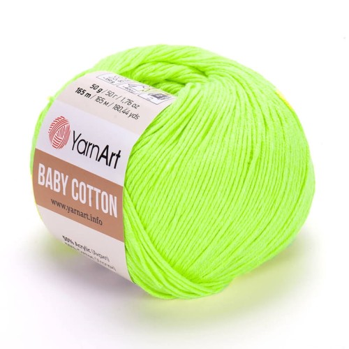 Włóczka YarnArt Baby Cotton 430 / neonowa zieleń