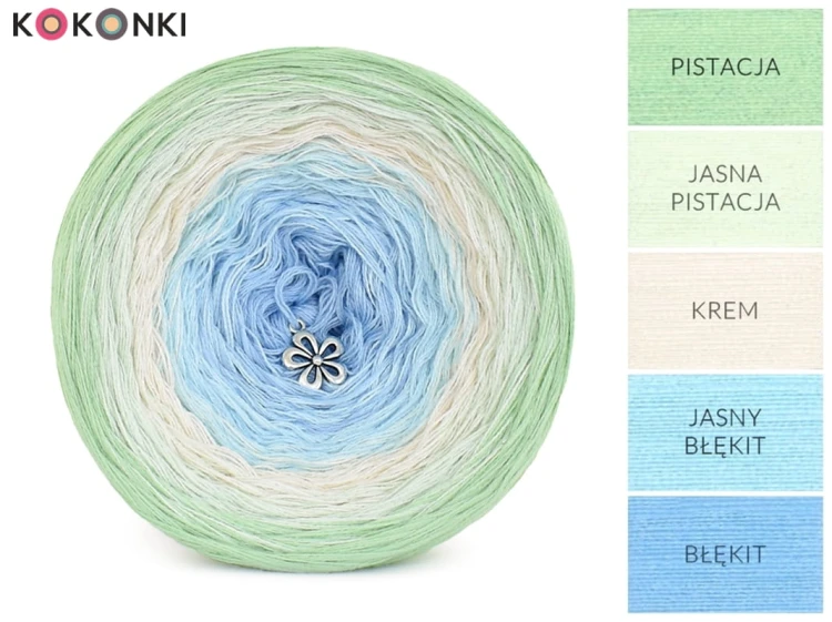 KOKONEK Classic B141 Mystery girl - Pistacja/jasna pistacja/krem/jasny błękit/błękit