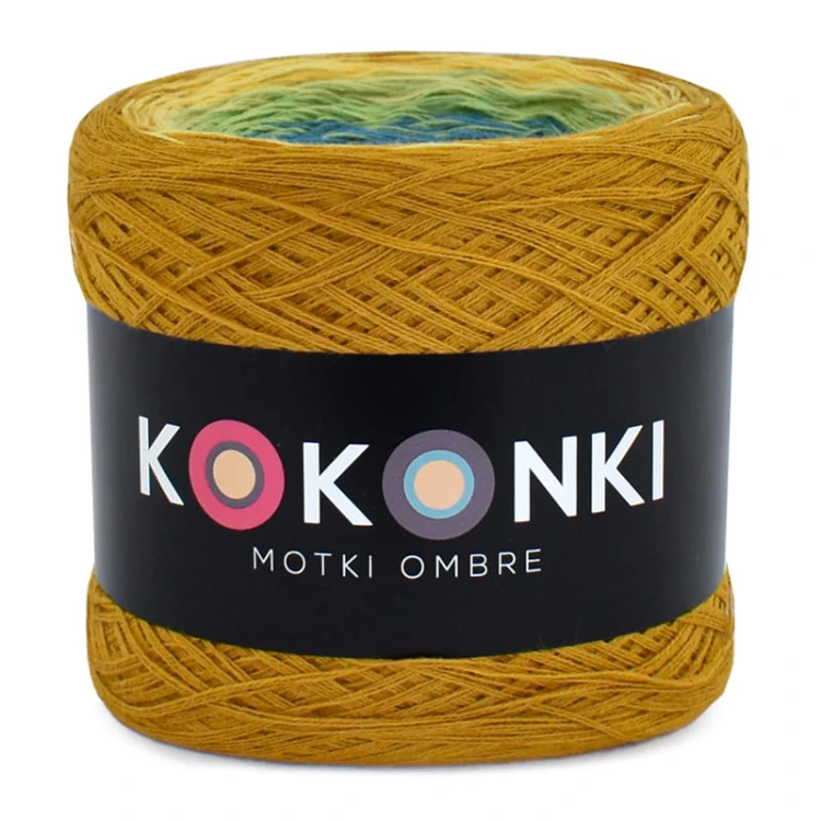 KOKONEK Classic B144 July field - Musztarda/żółty/jasna zieleń/jasny/petrol/wino