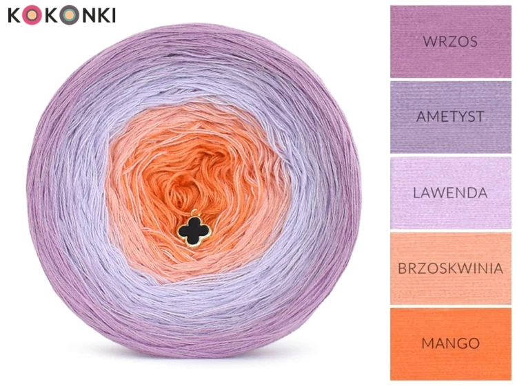 KOKONEK Classic B149 In the clouds - Wrzos/ametyst/lawenda/brzoskwinia/mango