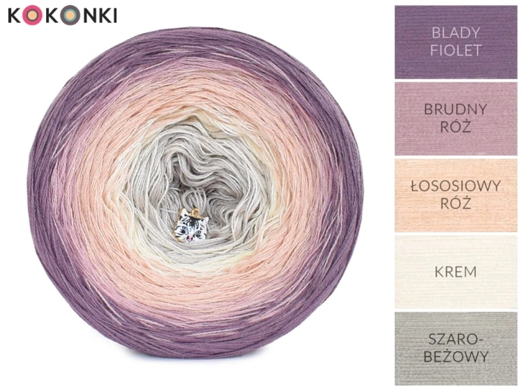 KOKONEK Classic B150 Purr friend - Blady fiolet/brudny róż/łososiowy róż/krem/szarobeżowy
