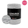 PREMIUM sznurek bawełniany by KOKONKI 5mm / rolka 100m / jasny szary