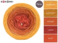 KOKONEK Merino 712 - Kurkuma/miodowy/koniak/cegła/rudy