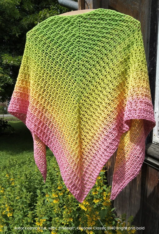 KOKONEK Classic B140 Bright and bold - Malinowy róż/morela/żółty/kiwi/zielone jabłuszko