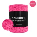 PREMIUM sznurek bawełniany by KOKONKI 5mm / rolka 100m / 538 fuksja