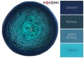 KOKONEK_Classic A420 Granat/petrol/jasny petrol/turkus, 3 nitki, 1500 m, 300 g - GOTOWY