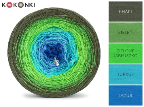 KOKONEK_Classic B060 Oh hello! - Khaki/zieleń/zielone jabłuszko/turkus/lazur