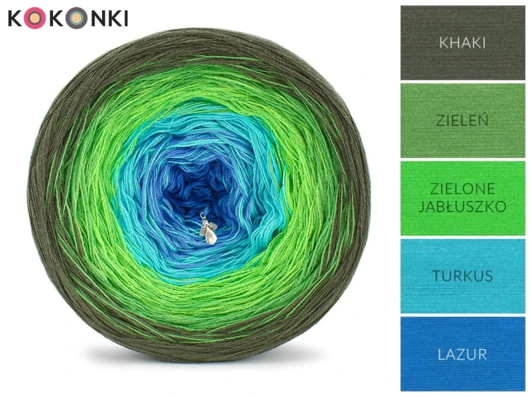 KOKONEK_Classic B060 Oh hello! - Khaki/zieleń/zielone jabłuszko/turkus/lazur