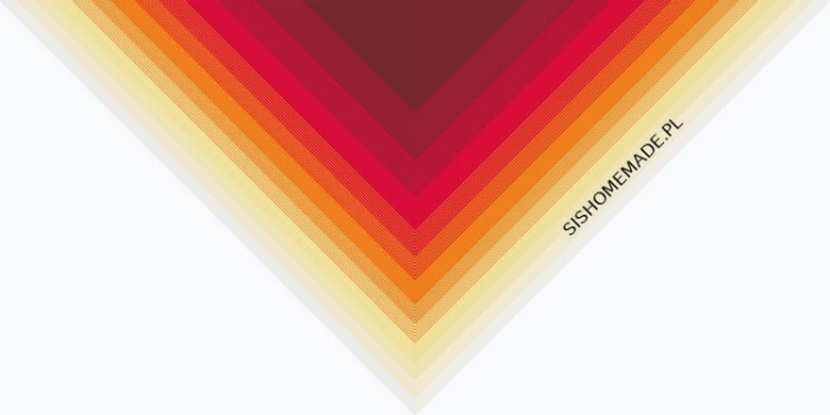 KOKONEK Merino 377 Solar Storm - bordo/czerwień/pomarańcz/żółty/krem
