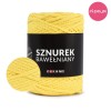 PREMIUM sznurek bawełniany by KOKONKI 5mm / rolka 100m / cytryna