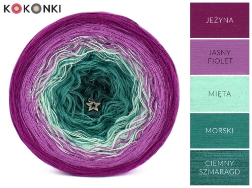 KOKONEK_Classic B057 Crystal Power - Jeżyna/jasny fiolet/mięta/morski/ciemny szmaragd