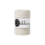 Sznurek skręcany 3-żyłowy bawełniany Bobbiny 3ply Macrame Rope / Naturalny / Natural / 1.5mm / 100m