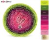 KOKONEK Classic B158 Kaleo Handmade - Neonowa zieleń/paproć/wino/jeżyna/piwonia/fuksja/malinowy róż + złota nić
