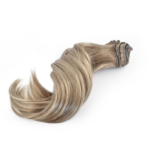 Włosy dla lalek falowane / ok. 25 cm / jasny blond