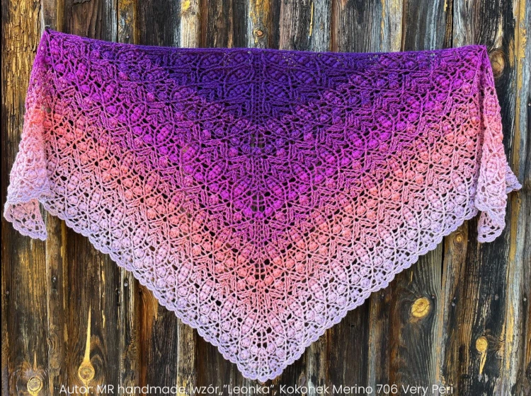 Autor MR handmade wzórLeonka Kokonek Merino 706 Very Peri