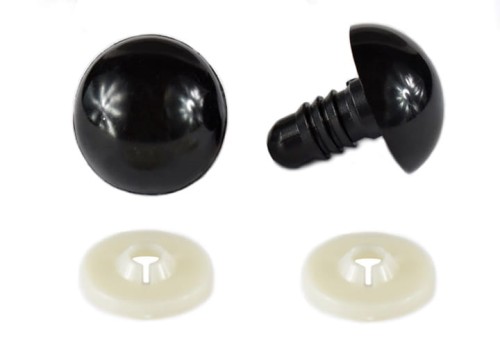 Oczy do maskotek / 10 mm / czarne / 1 para.