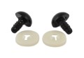 Oczy do maskotek / 10 mm / czarne / 1 para.