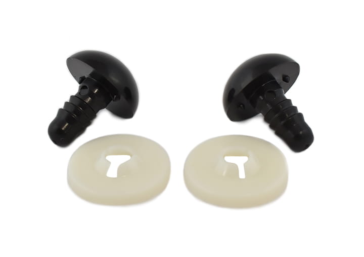 Oczy do maskotek / 10 mm / czarne / 1 para.