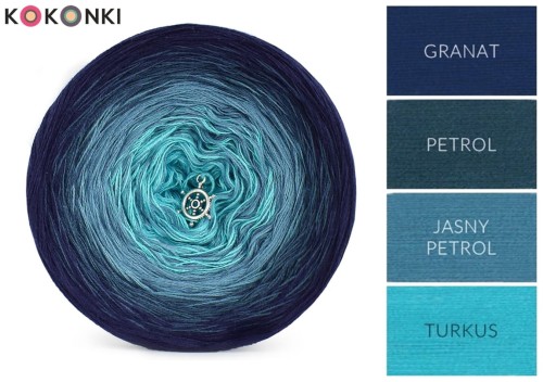 KOKONEK Classic A420 Granat/petrol/jasny petrol/turkus