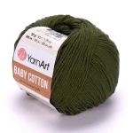 Włóczka YarnArt Baby Cotton 443 / wojskowa zieleń