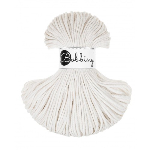 Sznurek pleciony bawełniany Bobbiny Junior / Złamana Biel / Off White / 3mm / 100m