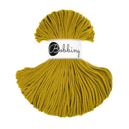 Sznurek pleciony bawełniany Bobbiny Junior / Curry / Spicy Yellow / 3mm / 100m
