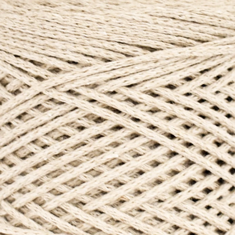 Sznurek Macrame Cotton by KOKONKI 2mm / rolka 200m / ciepły beż (wiązany)