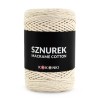 Sznurek Macrame Cotton by KOKONKI 2mm / rolka 200m / ciepły beż (wiązany)