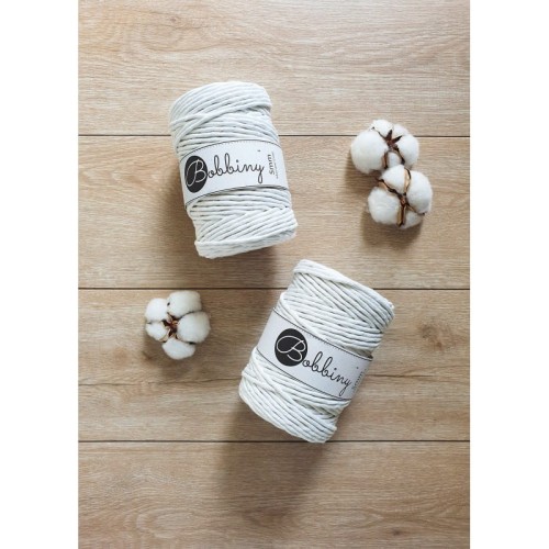 Sznurek skręcany bawełniany Bobbiny Macrame Cord / Złamana Biel / Off White / 5mm / 100m