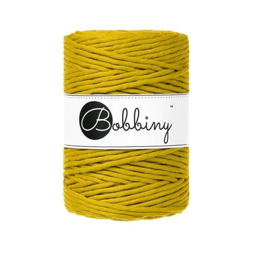 Sznurek skręcany bawełniany Bobbiny Macrame Cord / Curry / Spicy Yellow / 5mm / 100m