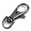 Karabińczyk metalowy / ciemny nikiel / 10x40 mm / 4 szt.