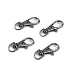 Karabińczyk metalowy do chwostów 10 mm / 13x40 mm / ciemny nikiel / 4 szt.