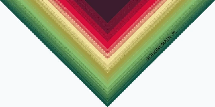 KOKONEK Merino 482 - Ciemna zieleń/zieleń/jasna zieleń/oliwka/żółty/czerwień/wino