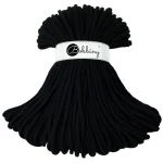 Sznurek pleciony bawełniany Bobbiny Jumbo / Czarny / Black / 9mm / 100m