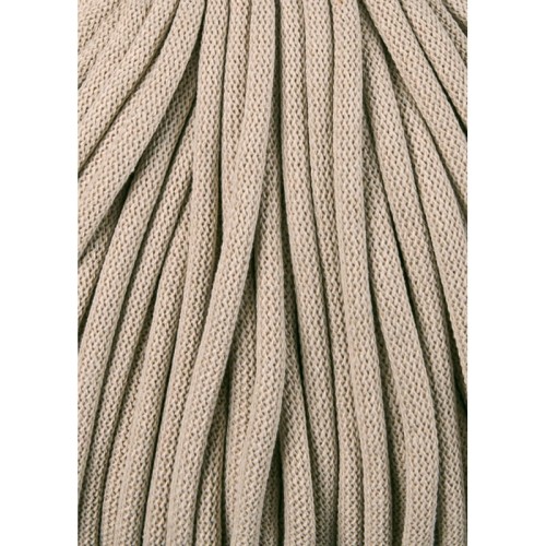 Sznurek pleciony bawełniany Bobbiny Jumbo / Beżowy / Beige / 9mm / 100m