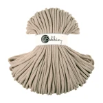Sznurek pleciony bawełniany Bobbiny Jumbo / Beżowy / Beige / 9mm / 100m