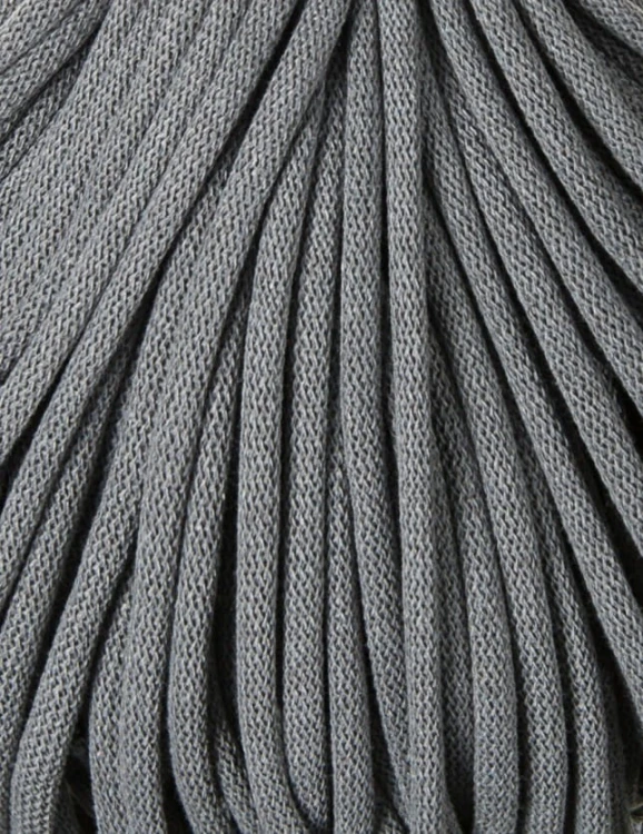 Sznurek pleciony bawełniany Bobbiny Jumbo / Stalowy / Steel / 9mm / 100m