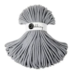 Sznurek pleciony bawełniany Bobbiny Jumbo / Stalowy / Steel / 9mm / 100m