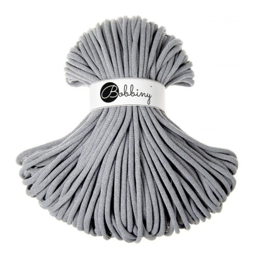 Sznurek pleciony bawełniany Bobbiny Jumbo / Stalowy / Steel / 9mm / 100m