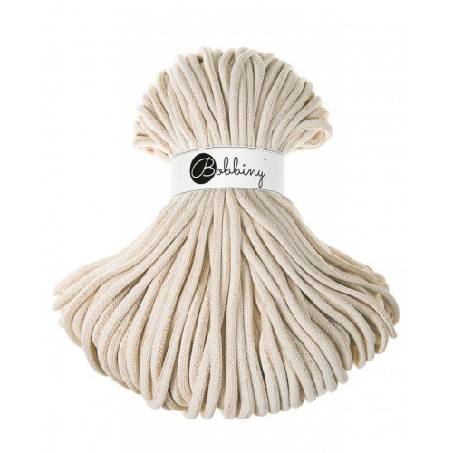 Sznurek pleciony bawełniany Bobbiny Jumbo / Natrualne złoto / Golden Natural / 9mm / 100m