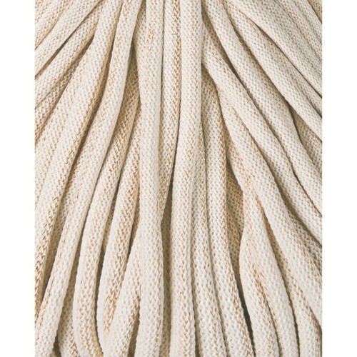 Sznurek pleciony bawełniany Bobbiny Jumbo / Naturalne złoto / Golden Natural / 9mm / 100m